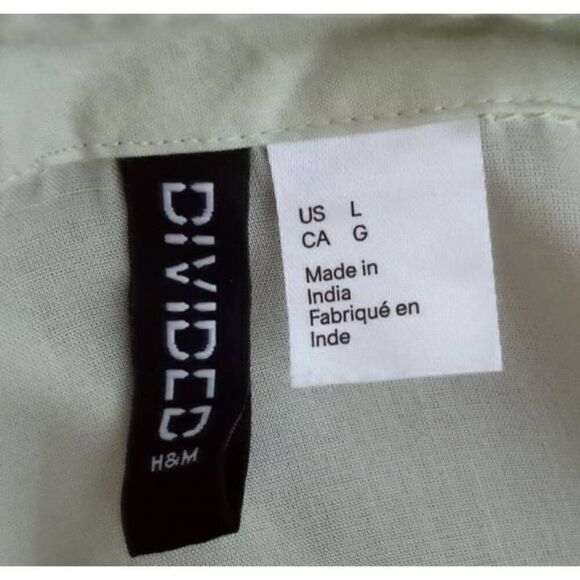 H&M LT. GREEN BLOUSE SZ.L EUC.  GORGEOUS BLOUSE IN EXCELLENT USED CONDITION. - Picture 5 of 7